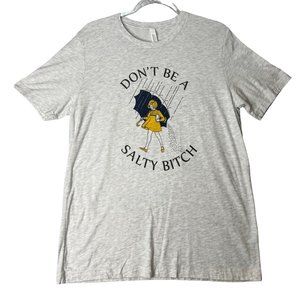 Bella Canvas Shirt Womens Large Gray Heathered Dont Be Salty Crewneck Tee